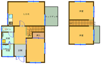 【間取り】 | 石岡市東成井（第５東宝ランド）一戸建