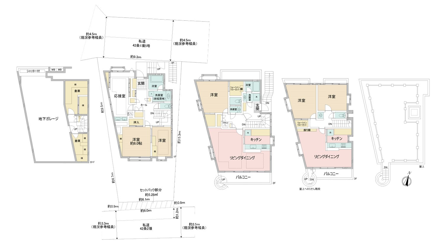 元代々木町中古戸建の間取り