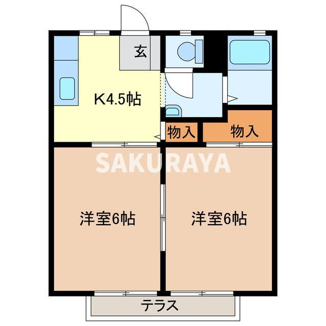 パナハイツ石原第3の間取り