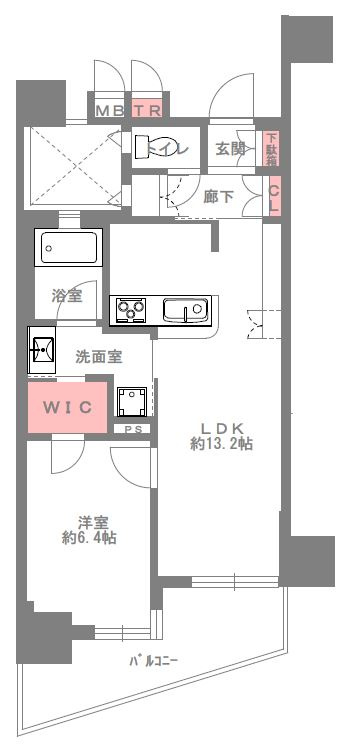 レジュールザ・元町駅前の間取り