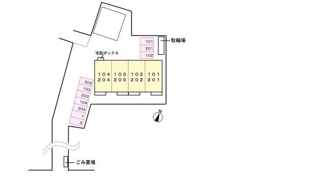 カリーノ・ボスコの区画図