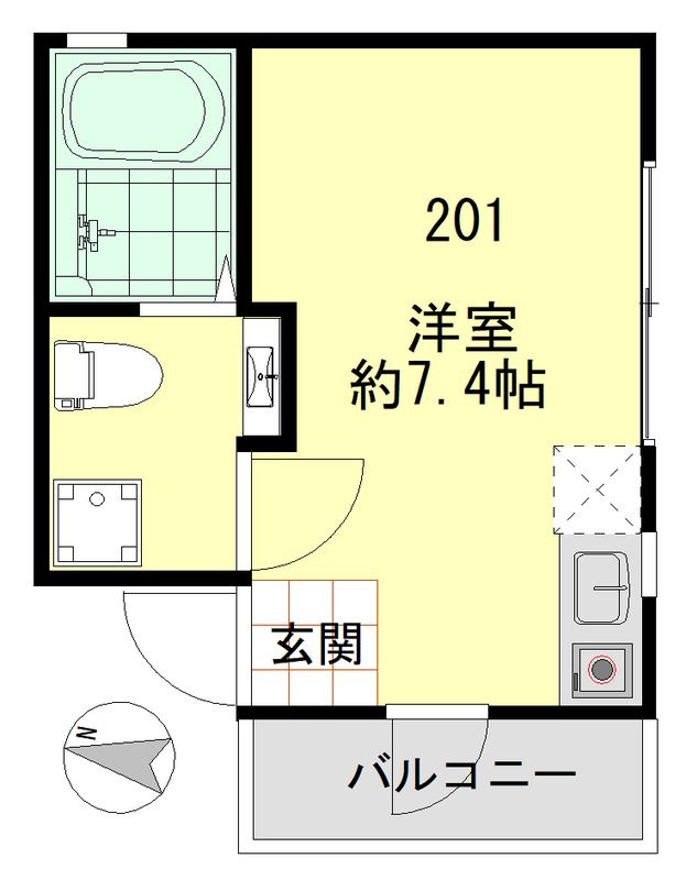 アパートメント新小岩Ａ棟の間取り