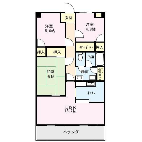 ドゥウエルあじさいⅡの間取り