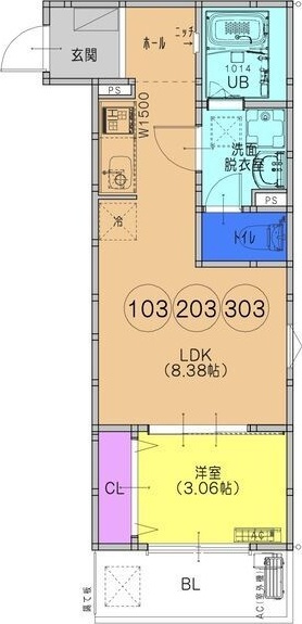 F+style大蓮北1号館の間取り