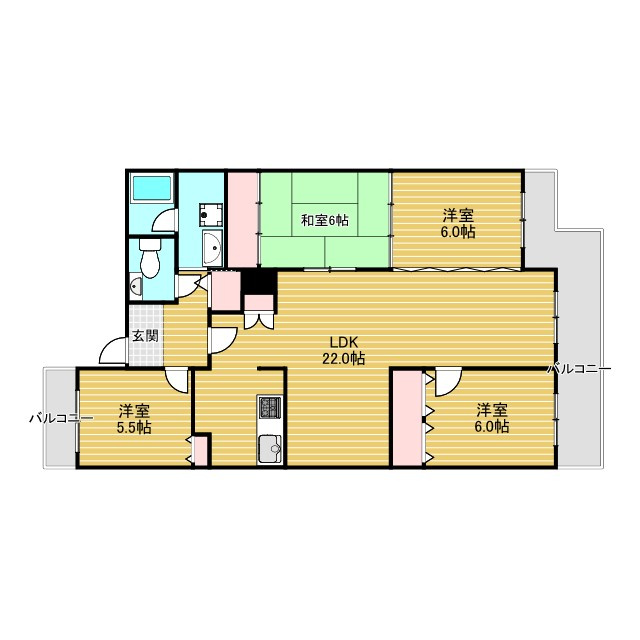 アラメダ江坂の間取り