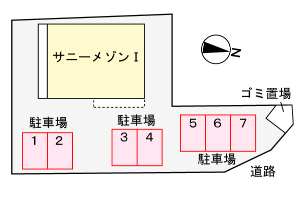 サニーメゾン1の区画図