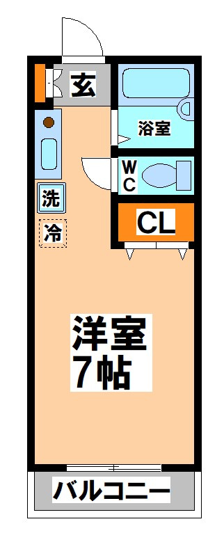 武蔵野市中町１丁目の賃貸マンションの間取り