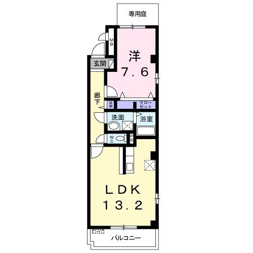 カーサスカイ　Ⅳの間取り