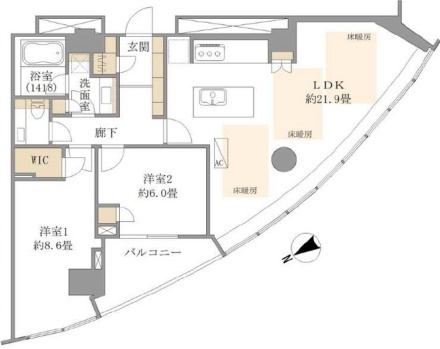 アトラスタワー西新宿の間取り