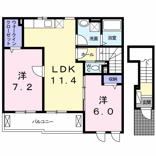 レヴェランスＢの間取り