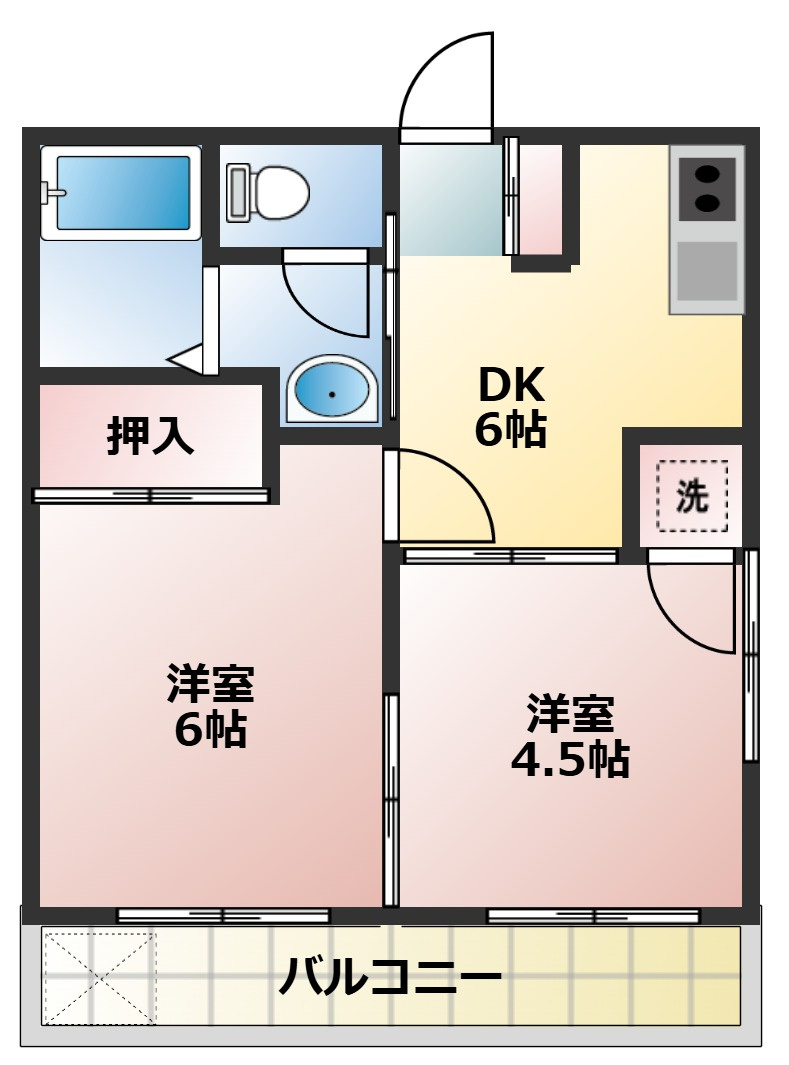 フローラル調布の間取り