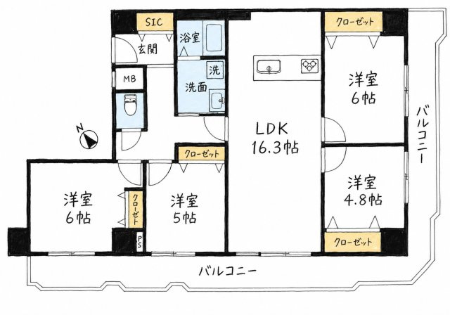 グリーンコーポ板宿の間取り
