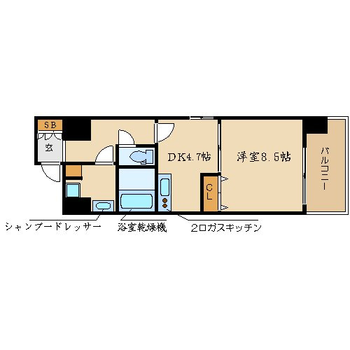 エイペックス梅田東IIの間取り|エイペックス梅田東II　開放感ある間取り