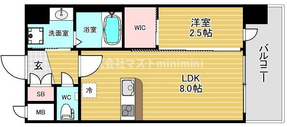セレニテ南堀江エクラの間取り