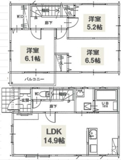 【間取り】 | グランソフィア馬場　D -