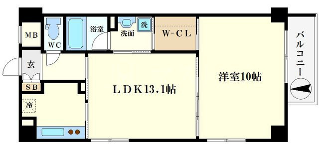 クレオキタホリエの間取り