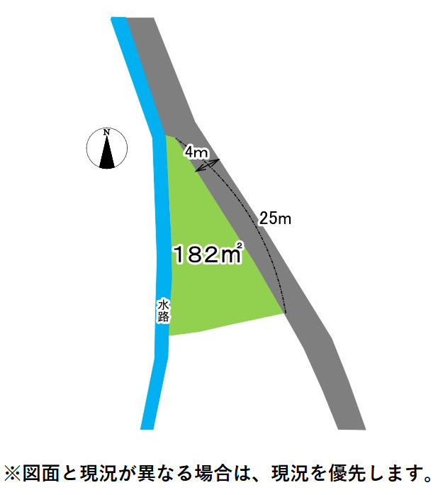 売土地　三島市萩　の土地図|土地図です。現在ある倉庫は、ガレ－ジとしても利用可能です。撤去も可。
