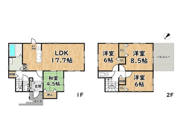 姫路市青山西3丁目／中古戸建の間取り