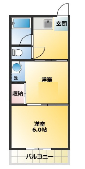 第一春美荘の間取り|間取りです。