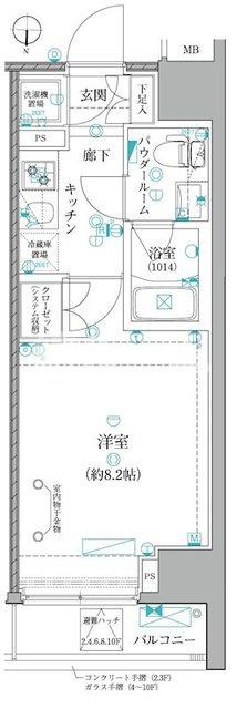 荒川区東日暮里４丁目の賃貸マンションの間取り