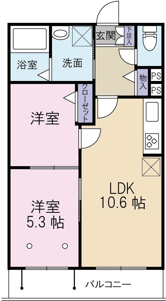 アプリコット・ベレオの間取り|間取りです。