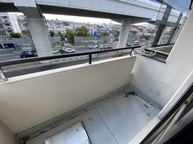 芦屋市精道町の賃貸マンションのバルコニー