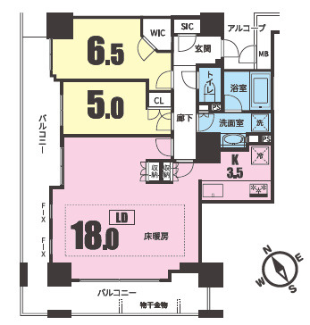 ザ･レジデンス神戸元町通の間取り