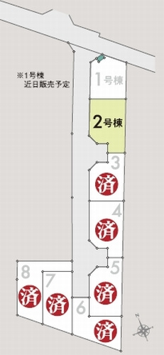【区画図】 | 【仲介手数料０円】相模原市南区若松6丁目　新築一戸建て　2号棟 | 相模原市南区若松6丁目　新築一戸建て　2号棟