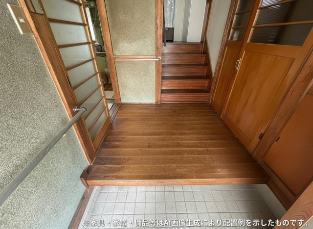 小美玉市堅倉　中古戸建の玄関