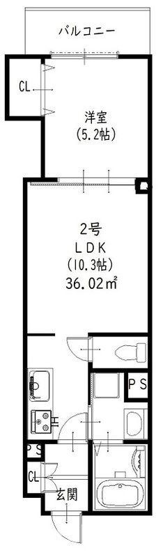 ラモーナ一津屋Ⅱの間取り