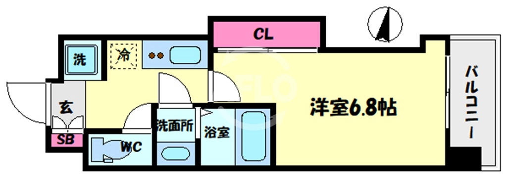 Luxe難波西Ⅱの間取り|Luxe難波西Ⅱ　間取り