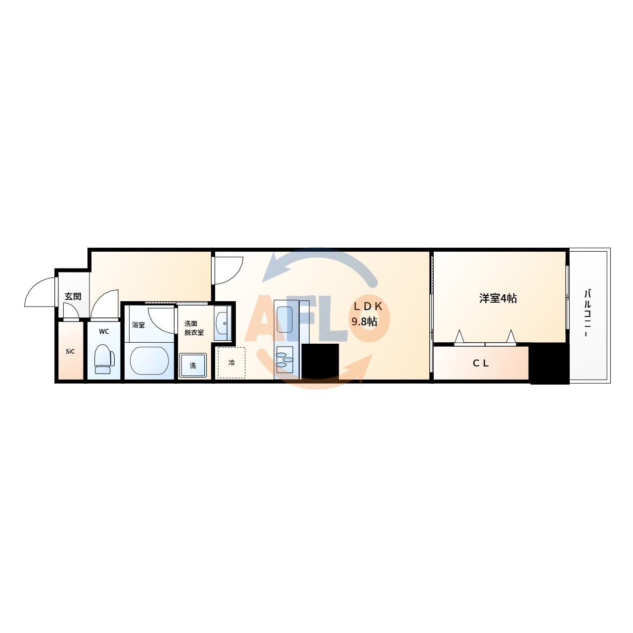 ANBITIOUS鎗屋町の間取り|ANBITIOUS鎗屋町　間取り