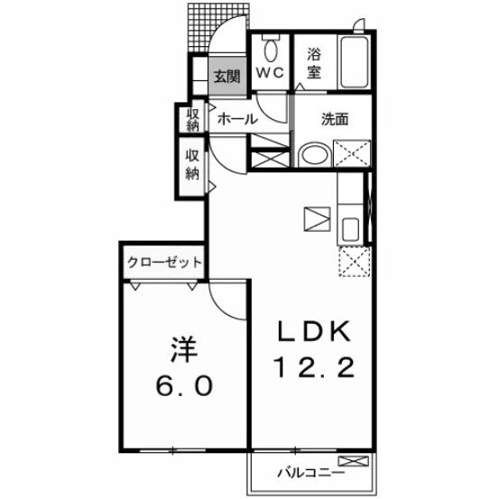 【間取り】 | プラージュ　Ａ