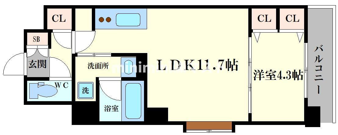 LA GRACE FUKUSHIMAIIの間取り
