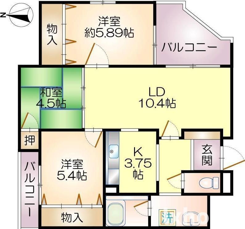 ツイン88Ｎ棟の間取り