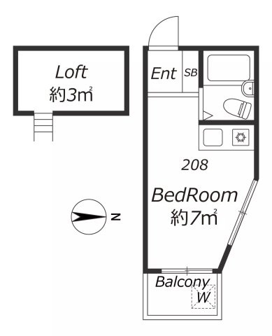 AP325 フォーシム三軒茶屋 208の間取り|



