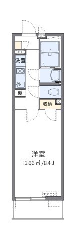 【間取り】 | クレイノラルーチェ | 代表的な間取のため実際の間取とは異なる場合があります