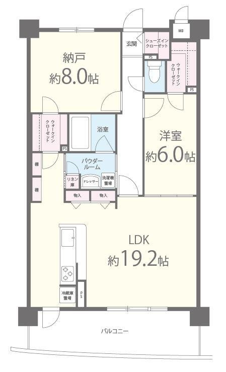 イーストコートアイ別院町の間取り