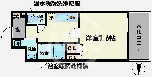 セオリー難波南プレミアムの間取り|セオリー難波南プレミアム　間取り