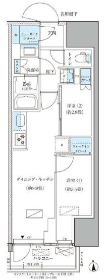 【間取り】 | パークアクシス品川天王洲アイル