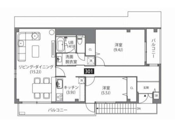 グランバリュー永福町の間取り