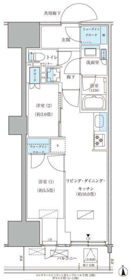 【間取り】 | パークアクシス品川天王洲アイル