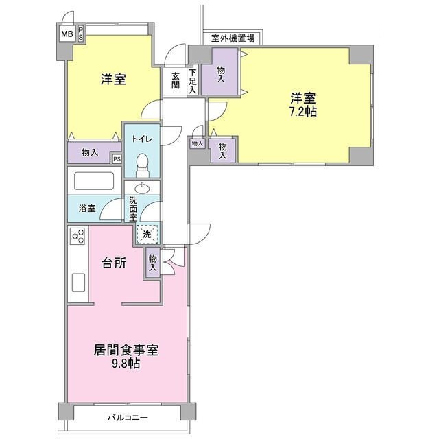 デュエット北千住クレアの間取り|間取りです。