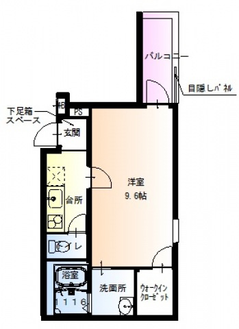 フジパレス河内花園V番館の間取り