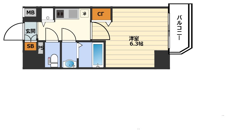 プレサンス扇町駅前の間取り|間取り