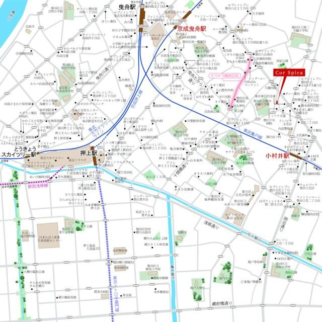 Ｃｏｒ　ｓｐｉｃａ（コル　スピカ）の地図