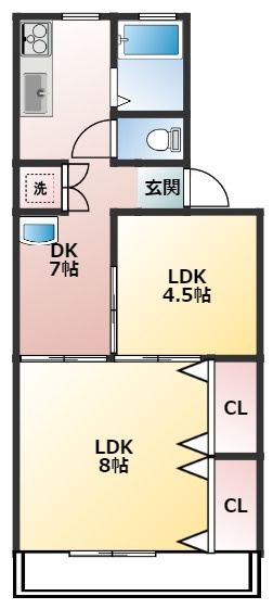 三輝本マンションの間取り