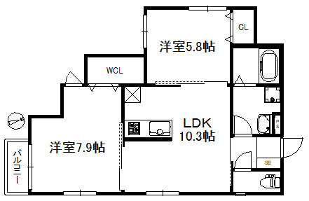 【間取り】 | ベルプライム姪浜　★プライスホームなら仲介手数料が無料です★