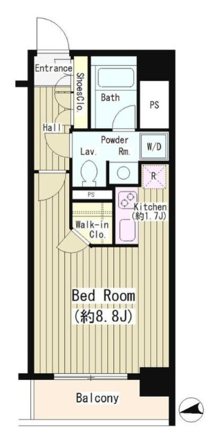 千代田区神田錦町１丁目の賃貸マンションの間取り