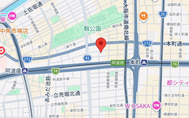 WORVE大阪本町の地図